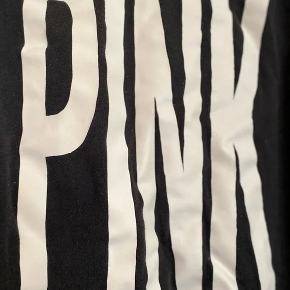 Donating Soon! PINK Victorias Secret Small petite black sweatshirt - Picture 2 of 5